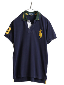  большой po колено # Polo Ralph Lauren олень. . рубашка-поло с коротким рукавом мужской M POLO рубашка с коротким рукавом Rugger рубашка модель регби custom Fit 