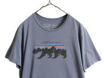 USA製 ■ 18年製 パタゴニア フィッツロイ ベアー プリント 半袖 Tシャツ メンズ L / 古着 PATAGONIA イラスト アウトドア スリムフィット_画像2