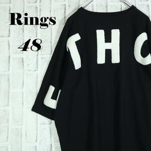 【希少◎】Rings ETHOS エトス デカロゴ 刺しゅうロゴ 黒 L