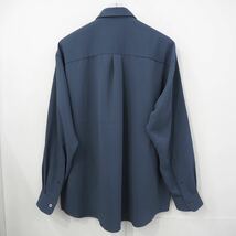 新品 定価8360円 ビームス 春夏 オーバーサイズ 長袖シャツ くすみ ブルー 青 メンズ S M ビッグ BEAMS ブラウス 比翼 セットアップ可 秋_画像4