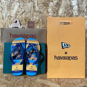 NEW ERA havaianas ビーチサンダル US8 26cm US9 27cm コラボ 別注 限定 ニュー エラ ハワイアナス 100周年 100th 紙袋