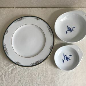 《Noritake /ノリタケ 》お皿 洋食器 3点セット　27cmプレート　花柄　小皿 