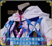 高品質 豪華修正版 FGO Fate/Grand Order マーリン コスプレ衣装+耳飾り サテン製 全セット_画像4