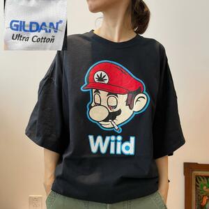 【322】任天堂 マリオ Wiid wii Tシャツ 2000年代 00s ヴィンテージ mario 煙草 ギルダン 本物 当時モノ