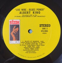 Albert King /Live Wire-Blues Power/Red Snapping Finger Logo1968年/Stax STS-2003米国オリジナル盤_画像4