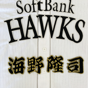 【メール便送料無料】福岡 ソフトバンク ホークス 刺繍ワッペン 海野 名前 /海野隆司/hawks/応援/刺繍/ユニホーム