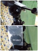 ● SLIK PRO 700DX Ⅲ スリック 三段 大型 三脚 パイプ AMT 仕様 全高1925mm 雲台 SH-807 セット カメラ機材 撮影機材 中古 ③_画像6