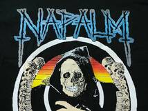 NAPALM DEATH Tシャツ US grind crusher tour 1991 黒XL / repulsion terrorizer carcass brutal truth exhumed earache_画像2