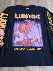 LUDICHRIST 長袖 Tシャツ Immaculate Deception 黒M ロンT / crumbsuckers agnostic front murphy's law sick of it all Ed Repka