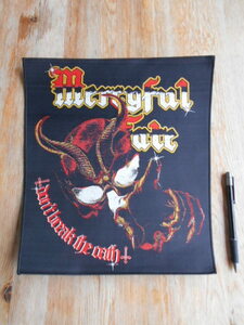 MERCYFUL FATE embroidery back patch badge don't break the oathma-si full *feito/ king diamond metallica motorhead