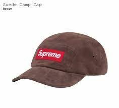 23SS Supreme Suede Camp Cap BROWN シュプリーム　スエード　キャップ　レザー