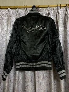 hi stereo liksHYSTERICS Hysteric Glamour Japanese sovenir jacket blouson jumper outer embroidery masterpiece stadium jumper Inazuma jacket black 