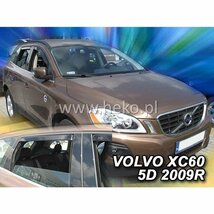 ボルボ XC60(DB/DD) ドアバイザーF＆Rset【Team HEKO/ヘコ製】新品/VOLVO/SUV/ダークスモーク/_画像1