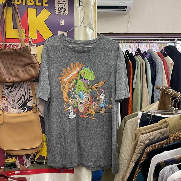 古着 nickelodeon ニコロデオン プリントTシャツ グレー XL アメカジ ビッグサイズ ユニセックスOK