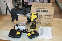 中古 動作品 VOLTAGA 充電式インパクトレンチ 3606 20V 2.0Ah 450Nmトルク コードレス プラシレス ボルタガ USED 電動工具 リサイクルマー_画像1