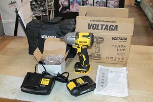 中古 動作品 VOLTAGA 充電式インパクトレンチ 3606 20V 2.0Ah 450Nmトルク コードレス プラシレス ボルタガ USED 電動工具 リサイクルマー