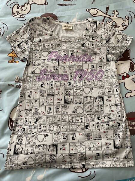 未使用品　スヌーピー SNOOPY コミック柄Tシャツ