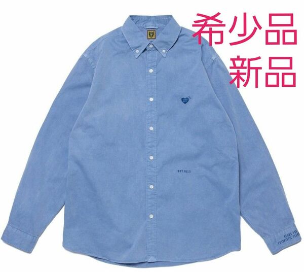 新品 HUMANMADE PIGMENT DYED BD L/S SHIRT