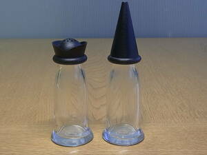  Italy made salt & pepper ③ S&P 2 piece .1 set glass bottle + plastic cap 