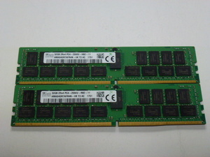メモリ サーバーパソコン用 1.20V SK hynix PC4-21300V(DDR4-2666V) ECC Registered 32GBx2枚合計64GB 起動確認済です HMA84GR7AFR4N-VK