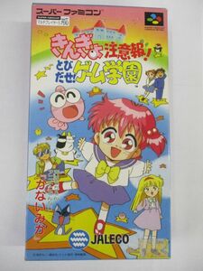 SFC スーパーファミコン きんぎょ注意報！ とびだせ！ゲーム学園/取説・ソフト袋・プラトレイ付