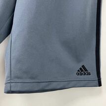 adidas アディダス 大きいサイズ メンズ ハーフパンツ ショートパンツ アディダスジャージ Oサイズ XLサイズ相当 ポリエステル製 グレー_画像4