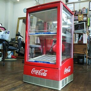 Coca-Cola 冷蔵ショーケース 約46×46×88 冷蔵庫 コカ・コーラ 天板赤