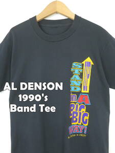 90s AL DENSON ★ シングルステッチ ヴィンテージ バンド Tシャツ ★ アルデンソン 両面プリント アメリカ製 USA製 レイカーズカラー