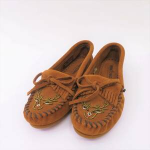 157♭MINNETONKA ミネトンカ ビーズ モカシン フラットシューズ 6/23.0cm 箱無 ※中古