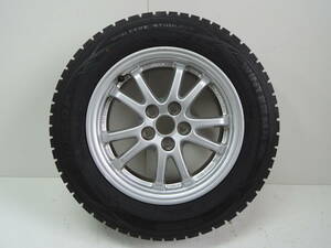 トヨタ 純正 アルミホイール 1本 15インチ×6.5J ＋40 PCD100 5穴 スタッドレス タイヤ付き 195/65R15 （検： プリウス ダンロップ #K