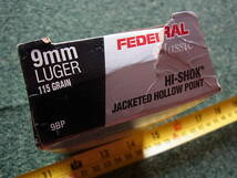 AMMO空箱 FEDERAL 9mm Luger Classic 115 Gr. HI-SHOK 1箱（トレイ付き）_画像3