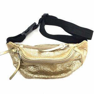 *Casselinikyase Lee ni belt bag lady's Gold body bag compact Minimum functional outdoor 4BC/40743
