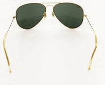 ◆1980年代 B&L RAYBAN ボシュロム レイバン サングラス Aviator アビエイター メンズ レディース 58□14 ゴールド×ダークグレー6CC/88373_画像7