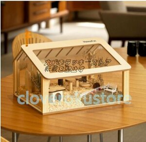  hamster cage clear cage large size breeding cage deepen tray . cleaning easy to do small animals cage gold bear hamster etc. applying cage single goods 