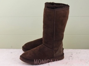 MK337◆レディース【UGG オーストラリア】ムートンブーツ 茶 ブラウン 24cm