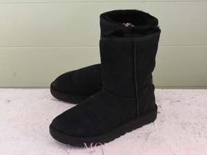 MK358◆レディース【アグ UGG】ムートンブーツ 黒 ブラック 24cm