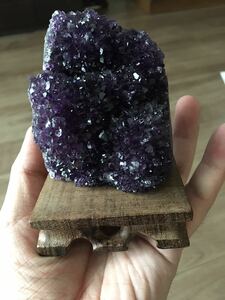  new goods most high quality amethyst dome Mini cluster rare pedestal included postage is cheap 