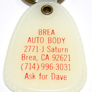 ヴィンテージ BREA AUTO BODY キーホルダー/ 50s,ロカビリー,FIFTIES,MOBILE KEY,キーチェーン,HOTROD,FORD,US,カギ,レトロ,Saturn Brea,CAの画像3