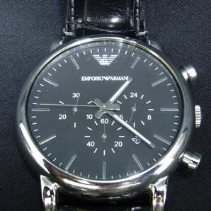エンポリオアルマーニ 腕時計 メンズ ＵＳＥＤ クォーツ 革ベルト クロノグラフの画像1