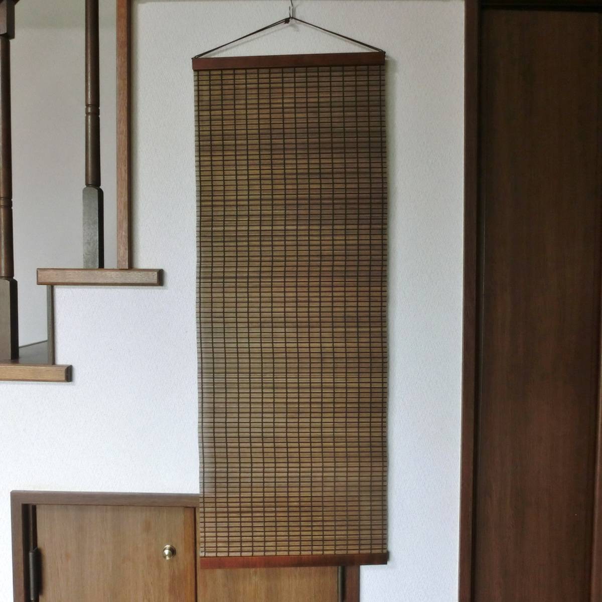 Wandteppich aus Holz, stilvoller Wandteppich aus Holz im japanischen Stil, 1 Breite 40 cm, Länge 110 cm, handgemachte Werke, Innere, verschiedene Waren, Panel, Tapisserie