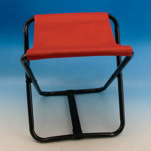軽量 コンパクト ミニチュア椅子 折りたたみ アウトドア キャンプ 釣り フェス イベント 赤 縦約32cm×横約24cm×厚み約3cmの画像1