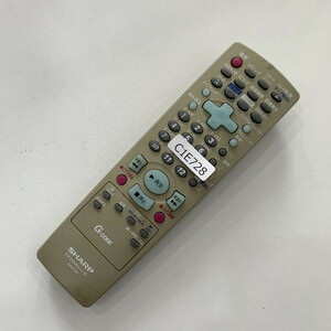 C1E728 【送料１８５円】 TV リモコン / シャープ SHARP NA547JD 動作確認済み★即発送★ テレビ