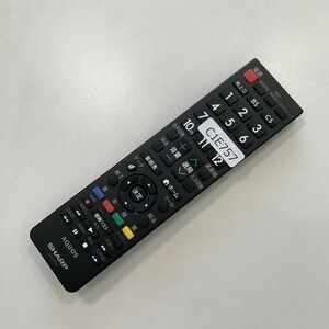 C1E757 【送料１８５円】 TV リモコン / シャープ SHARP AN-52RC1 動作確認済み★即発送★ テレビ