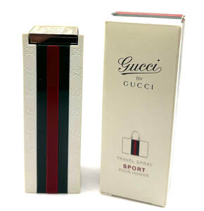 * Gucci perfume *GUCCI BY GUCCI SPORT POUR HOMME *30ml TRAVEL SPRAY *USED/ remainder approximately 90% * approximately 27ml/ ground under cold . warehouse storage / records out of production / hard-to-find 