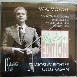 【独盤】カガン/リヒテル「モーツァルト：ヴァイオリン・ソナタ第3集第36番/38番/40番/アレグロ /39番」1975年　1992年