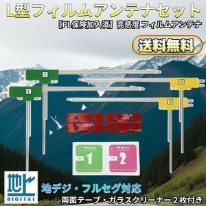 地デジ フィルムアンテナ AVIC-RZ09 カロッツェリア 両面テープ 取説 ガラスクリーナー付 送料無料