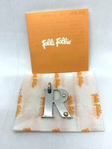 Folli Follie フォリフォリ 一部 K18（750） R イニシャル ペンダントトップ キーホルダー