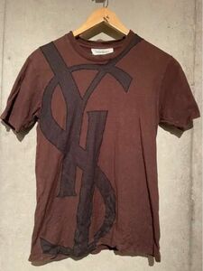 イブサンローランTシャツ　Sサイズ　ブラウン　Yves Saintlaurent