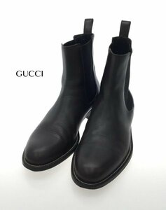 TK Gucci GUCCI со вставкой из резинки ботинки 256346 кожа обувь 6