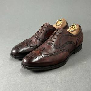 7gk26 イタリア製 Santoni サントーニ ウイングチップ ビジネスシューズ ドレスシューズ レザーシューズ 6 24.5〜25cm相当 メンズ 革靴